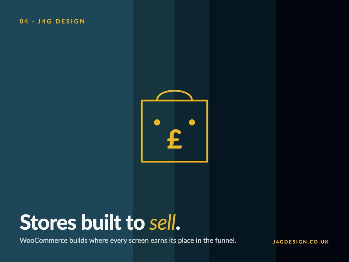Ecommerce Design — J4G Design service: Stores built to sell.