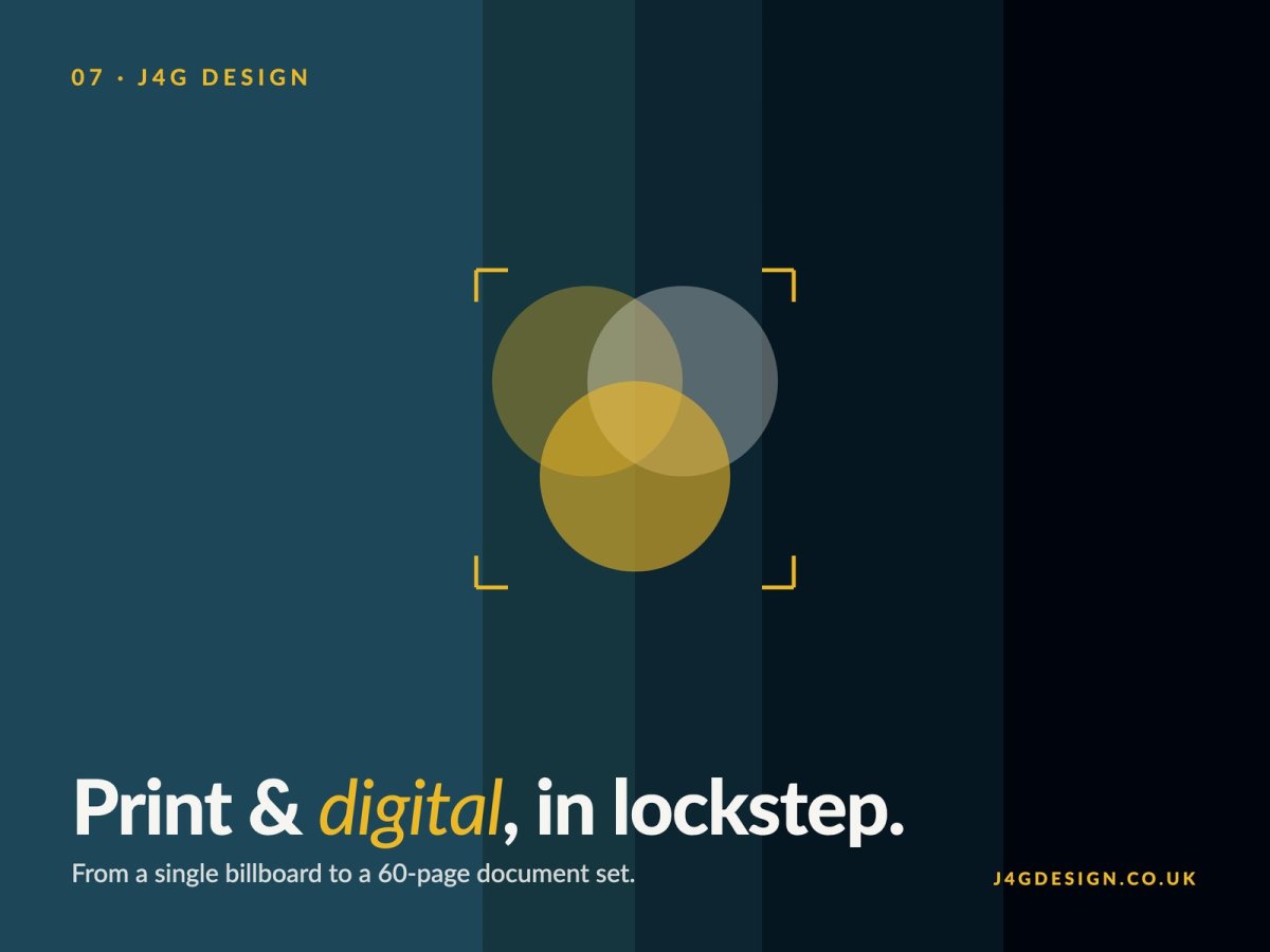 Graphic Design — J4G Design service: Print and digital, in lockstep.