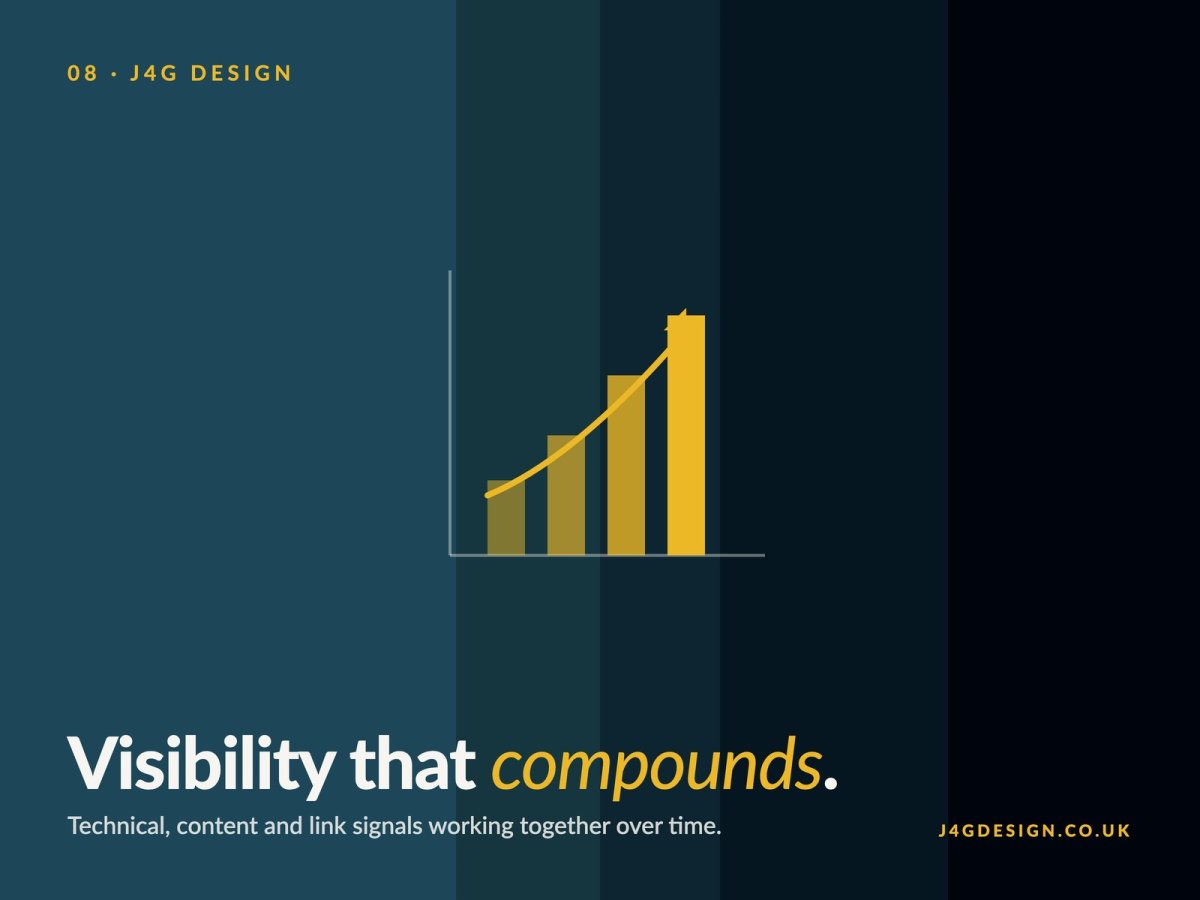 SEO — J4G Design service: Visibility that compounds.