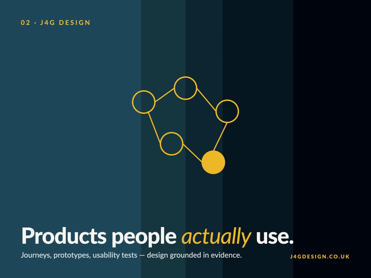 UX Design — J4G Design service: Products people actually use.