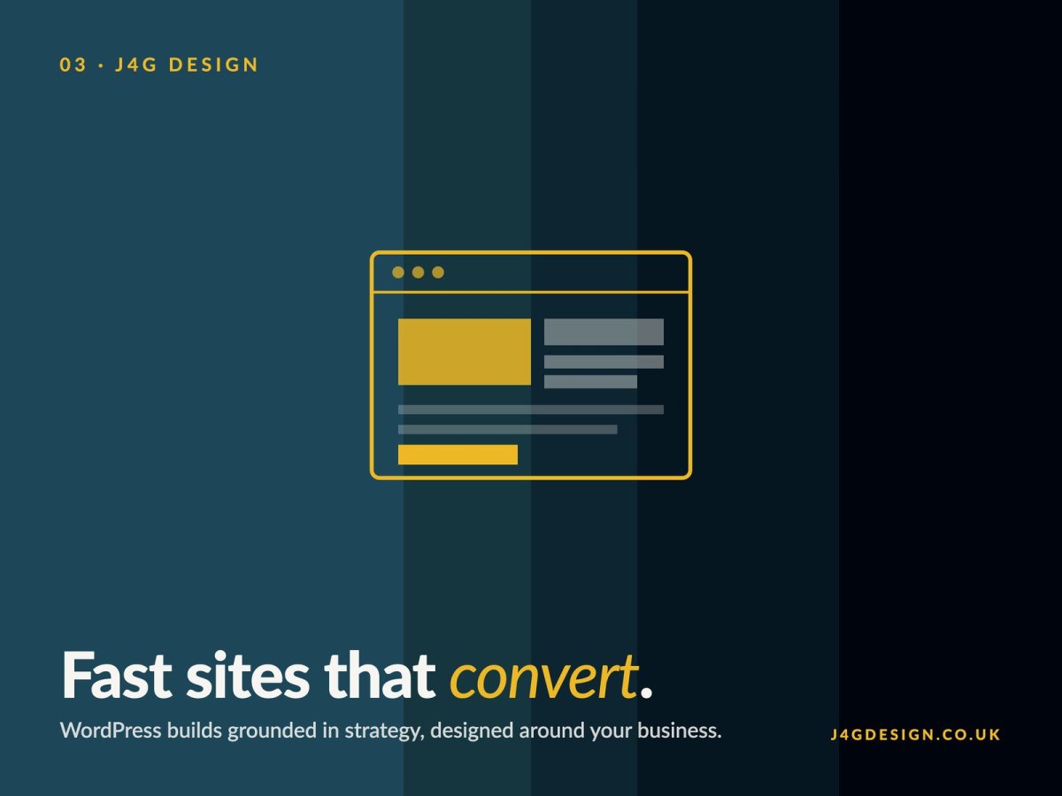 Website Design — J4G Design service: Fast sites that convert.